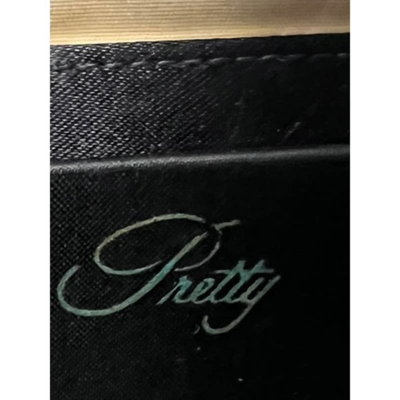 VTG Atomic 1950s "Pretty" Black Handbag w/ colorful Embroidered Swirls - Picture 4 of 7